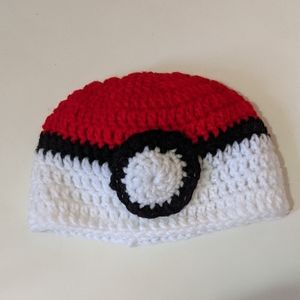 Pokemon Ball Toddler Handmade Crochet Beanie Hat